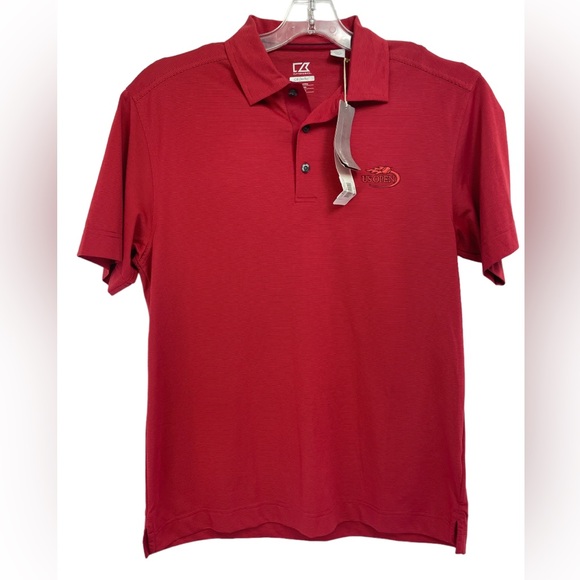 US Open Tennis /CutterBuck Mens Sz Medium Red Polo Shirt (C41) NWTs - Picture 1 of 8